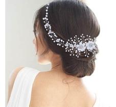 Tiara Arranjo Cabelo Noiva Fio Strass Cristal Pérola Dourado - Tiara Arranjo Cabelo Noiva Fio Strass Cristal Pérola Dourado -