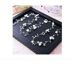 Tiara Arranjo Cabelo Noiva Pérola Fio Flor Prata Tiara Arranjo Cabelo Noiva Pérola Fio Flor Prata