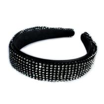 Tiara Base Larga Preta em Strass Tiara Base Larga Preta em Strass