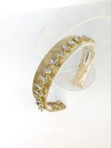 Tiara Bordada Pedraria Dourada - Great Love