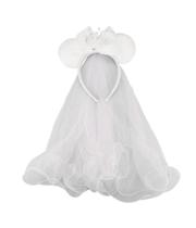 Tiara Branca Véu Noiva Orelhas Minnie Disney