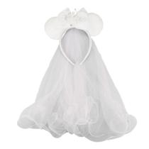 Tiara Branco Véu Noiva Orelhas Minnie - Disney