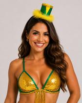 Tiara Brasil Arquinho Cartola Verde e Amarela Torcida Copa do Mundo Desfile 7 de Setembro Festa das Nações Tiara Brasil Arquinho Cartola Verde e Amarela Torcida Copa do Mundo Desfile 7 de Setembro Festa das Nações