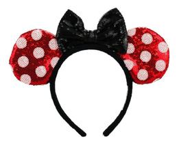 Tiara Brilhante Festa Adulto Infantil Minnie Vermelha - Disney