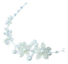 Tiara Cabelo Noiva Dama Debutante Prata Strass Perola Barato