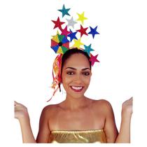 Tiara Carnaval Estrelas Arco Brilho Glitter Bloquinho Kit Folia Micareta Bloco de Rua Fantasia Desfile Escolas de Samba - Fantasias do O