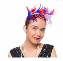 Tiara Carnaval Pena Colorida Plumas Festa Fantasia Bloquinha