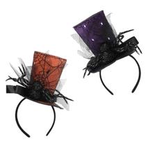 Tiara Chapeu Com Luz Halloween Aranha Teia Cartola Tiara Chapeu Com Luz Halloween Aranha Teia Cartola