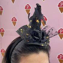 Tiara Chapéu de Bruxa com Morcegos para Halloween