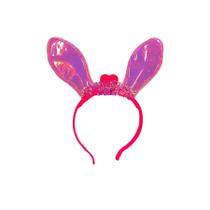 Tiara Coelhinho com Led - Rosa Bebê - Mod:500 - 01 unidade - Rizzo