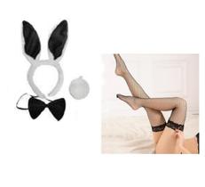 Tiara Coelhinho Gravata Rabinho e Meia Calça