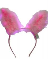 Tiara Coelho Pelúcia Luzes Led Variações Festa Fantasia