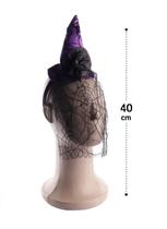 Tiara Com Chapéu De Bruxa Veu Teia De Aranha Festa Halloween