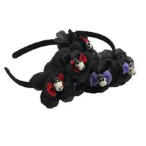 Tiara com Mini Caveiras Halloween - 1 unidade Tiara com Mini Caveiras Halloween - 1 unidade