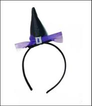 Tiara Com Mini Chapéu De Bruxa - Halloween