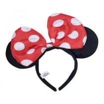 Tiara Com Orelhas Minnie E Laço Vermelho Com Pontos Brancos - Disney- TAIME - Taimes