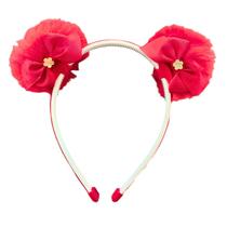 Tiara com Pompom na cor Vermelha Tiara com Pompom na cor Vermelha