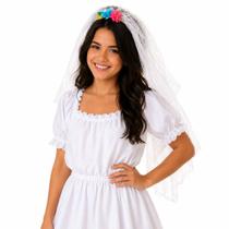 Tiara Com Véu De Noiva Arco Noivinha Festa Junina Noiva Caipira Despedida de Solteira Chá Bar Bride Tiara Com Véu De Noiva Arco Noivinha Festa Junina Noiva Caipira Despedida de Solteira Chá Bar Bride