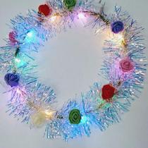 Tiara Coroa Carnaval Halloween Flores Led Pcte 3 Unidades Tiara Coroa Carnaval Halloween Flores Led Pcte 3 Unidades