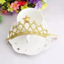 Tiara Coroa de Princesa Infantil Acessório com Strass e Pedrinhas 13cm