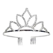 Tiara coroa de strass luxo c/ pente para festas casamento
