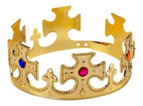 Tiara Coroa Rei Rainha Simples Pvc Fantasia Acessório Festa