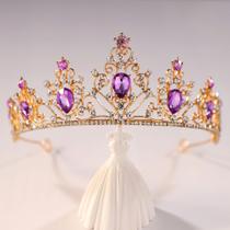 Tiara Coroa Strass Noivas Debutantes Lilás