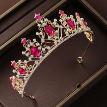 Tiara Coroa Strass Noivas Debutantes Pink Tiara Coroa Strass Noivas Debutantes Pink