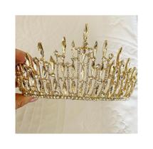 Tiara Coroa Strass Noivas Miss Prata Dourada