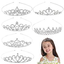 Tiara Crown Baaxxango Crystal Princess Silver, pacote com 6 Tiara Crown Baaxxango Crystal Princess Silver, pacote com 6