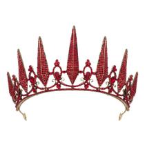 Tiara Crown SWEETV Red para mulheres, casamento gótico, noiva, rainha Tiara Crown SWEETV Red para mulheres, casamento gótico, noiva, rainha
