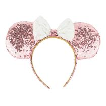 Tiara da Minnie Rosa com Lantejoula Infantil Adulto Fantasia Disney Tiara da Minnie Rosa com Lantejoula Infantil Adulto Fantasia Disney