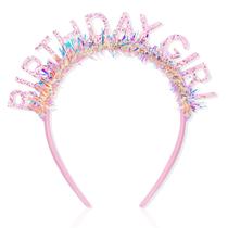 Tiara de Aniversário CIEHER para Menina, Rosa com Brilho Tiara de Aniversário CIEHER para Menina, Rosa com Brilho