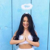 Tiara de Anjo Aureola Branca P/ Fantasia de Natal e Carnaval