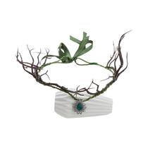 Tiara De Cabelo De Rattan Com Cristais, Estilo Gótico, Decoração De Fada Elfa Tiara De Cabelo De Rattan Com Cristais, Estilo Gótico, Decoração De Fada Elfa