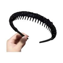 Tiara De Cabelo Feminina Com Strass Brilhante, Antiderrapante, Faixas Elásticas Com Dentes,