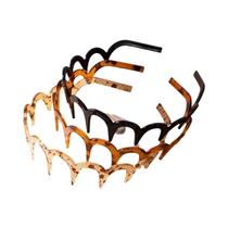 Tiara De Cabelo Feminina Coreana Antiderrapante Em Formato U Com Dentes Fixos De Plástico Para
