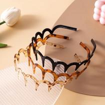Tiara De Cabelo Feminina Coreana Antiderrapante Em Formato U Com Dentes Fixos De Plástico Para