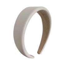 Tiara De Cabelo Feminina Em Couro PU Com Espuma Grossa E Almofadada, Acessório Simples Para Cabelo