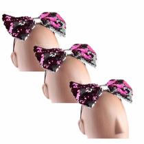 Tiara de Carnaval Laço com Lantejoula Muda de Cor 23cm - 3un Tiara de Carnaval Laço com Lantejoula Muda de Cor 23cm - 3un