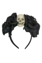 Tiara de Caveira Rosas Pretas - HALLOWEEN - QUIMERA KIDS