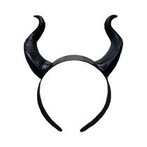 Tiara De Chifres De Bruxa Demônio Preta Para Mulheres, Acessório De Cosplay, Adereço De Cabeça De