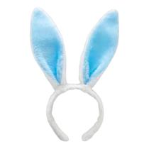 Tiara de Coelho Branca e Azul de Pelúcia Tiara de Coelho Branca e Azul de Pelúcia