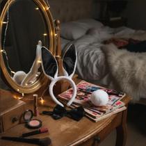 Tiara De Coelho C/ Gravata Preta E Rabinho - 3 Pçs Fantasia de Coelhinho