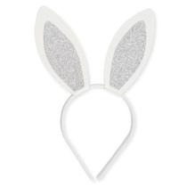 Tiara De Coelho Páscoa Eva Com Gliter Prata Tiara De Coelho Páscoa Eva Com Gliter Prata