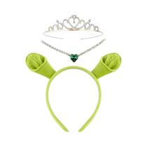 Tiara De Coroa De Cosplay Fiona Para Mulheres Adultas Com Acessórios De Fantasia Para Halloween E Tiara De Coroa De Cosplay Fiona Para Mulheres Adultas Com Acessórios De Fantasia Para Halloween E