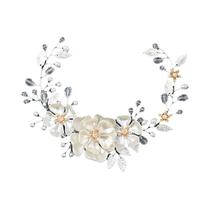 Tiara De Cristal Com Pérolas E Folhas Para Mulheres, Acessórios De Cabelo Para Casamento E Festas