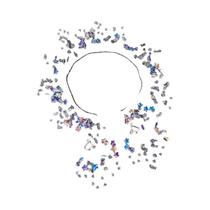 Tiara De Cristal Com Pérolas E Strass Azul Para Mulheres, Acessório De Cabelo Para Festas E