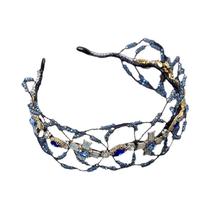 Tiara De Cristal Com Pérolas E Strass Azul Para Mulheres, Acessório De Cabelo Para Festas E Tiara De Cristal Com Pérolas E Strass Azul Para Mulheres, Acessório De Cabelo Para Festas E