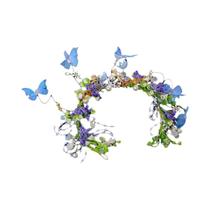 Tiara De Cristal Com Pérolas E Strass Azul Para Mulheres, Acessório De Cabelo Para Festas E
